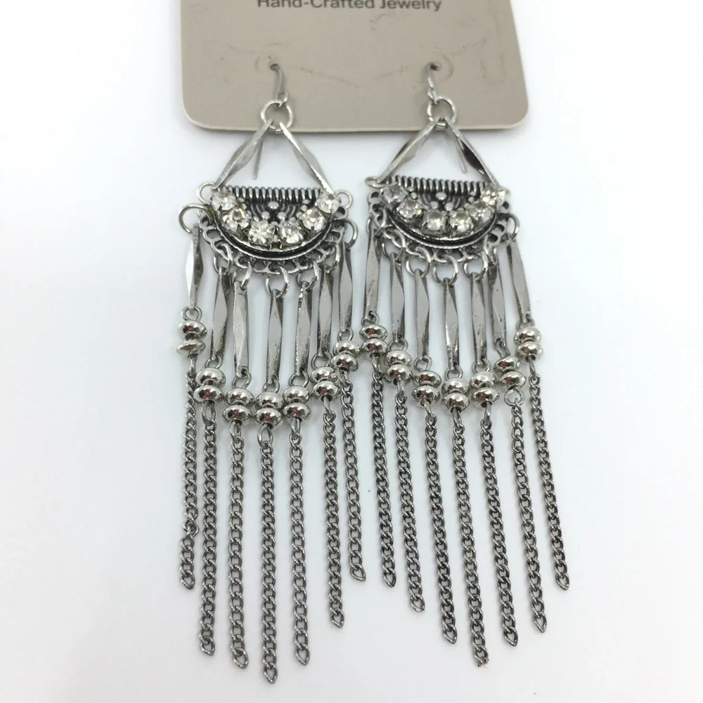 Boho Beaded Dangle Earrings 